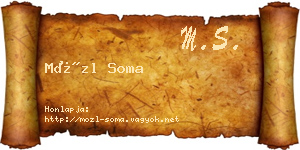 Mözl Soma névjegykártya